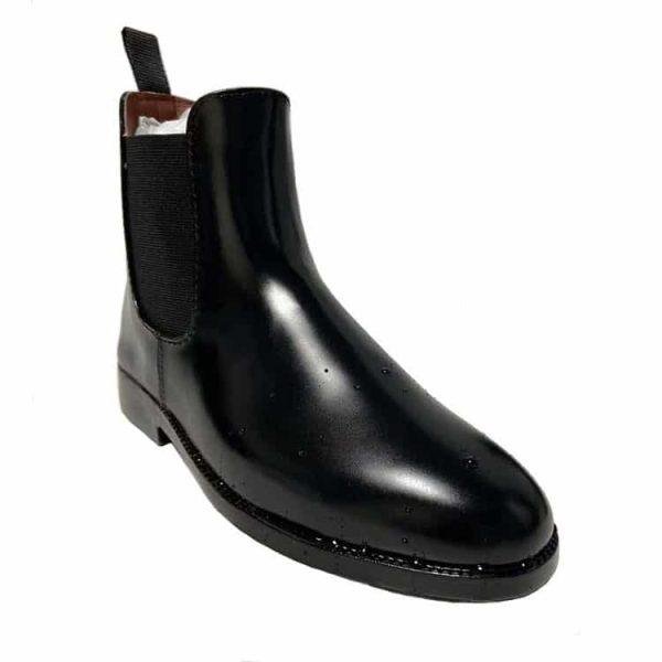 black ankle rain boots