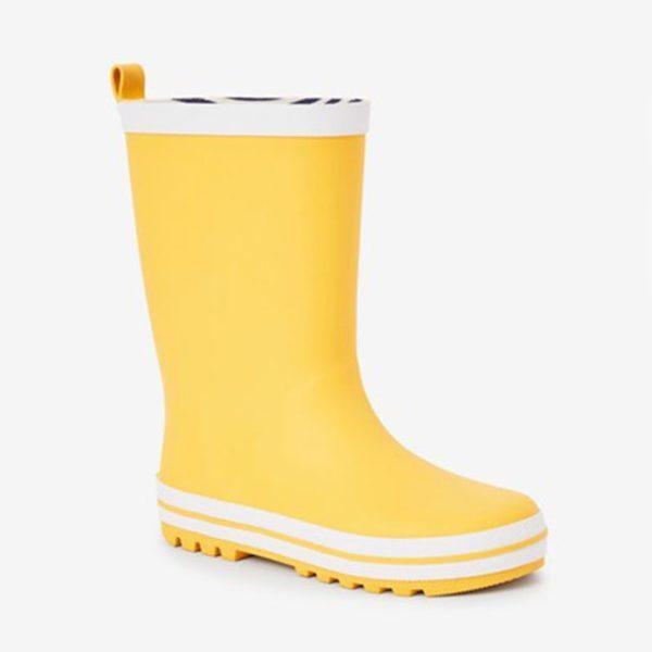 yellow rain boots