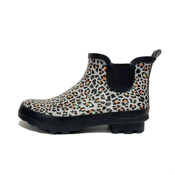 leopard print rain boots