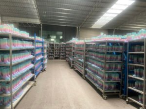PVC rain boots production facility