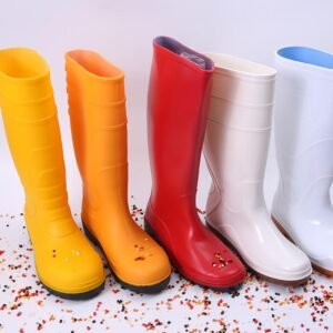 custom color PVC rain boots for private label brands