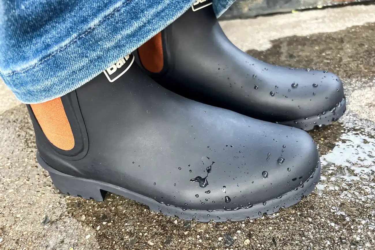 Women's rubber rain boots for retail lifestyle gardening and outdoor footwear collections