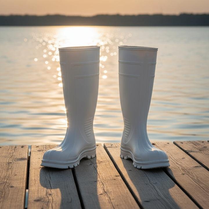 PVC fishing boots for marine and wet work environments