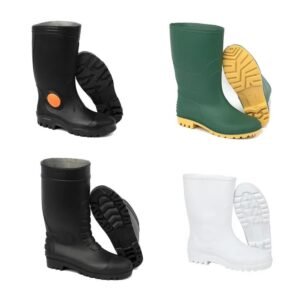 PVC and rubber options for custom rain boot projects