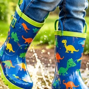Kids' rubber rain boots for OEM and private-label footwear programs