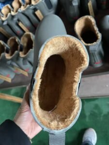 rubber boot construction and outsole details