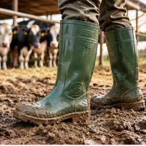 PVC farm boots for agriculture livestock and muddy working environments