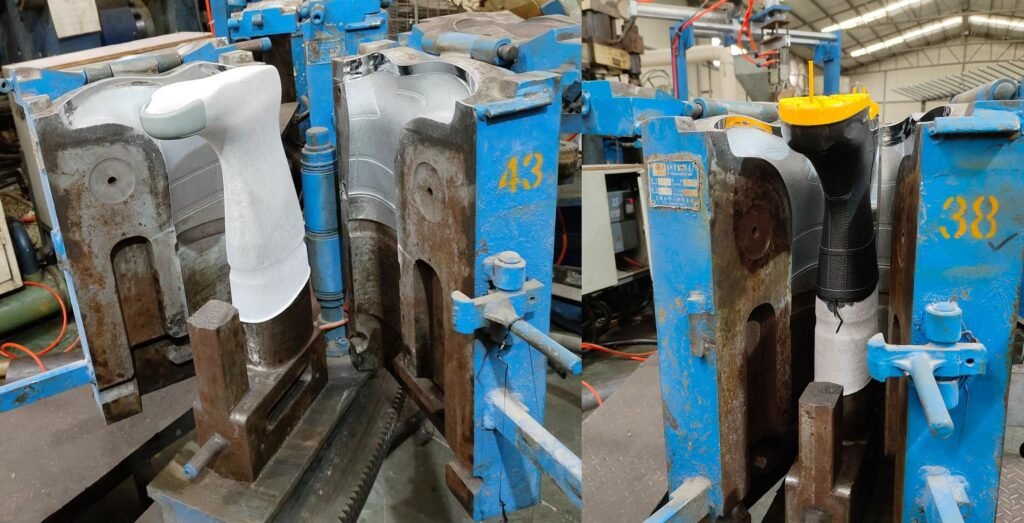 PVC rain boot molds prepared for production
