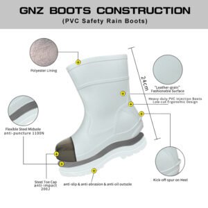 PVC and rubber rain boots construction comparison