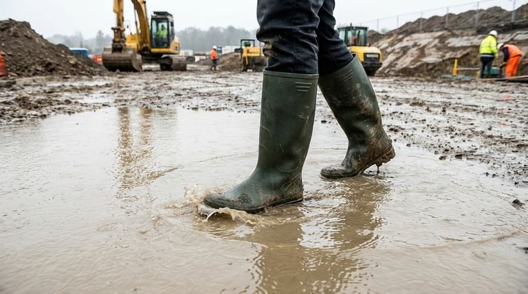 waterproof PVC safety boots for wet work environments
