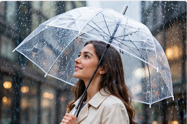 Transparent umbrellas for OEM retail fashion and private-label collections