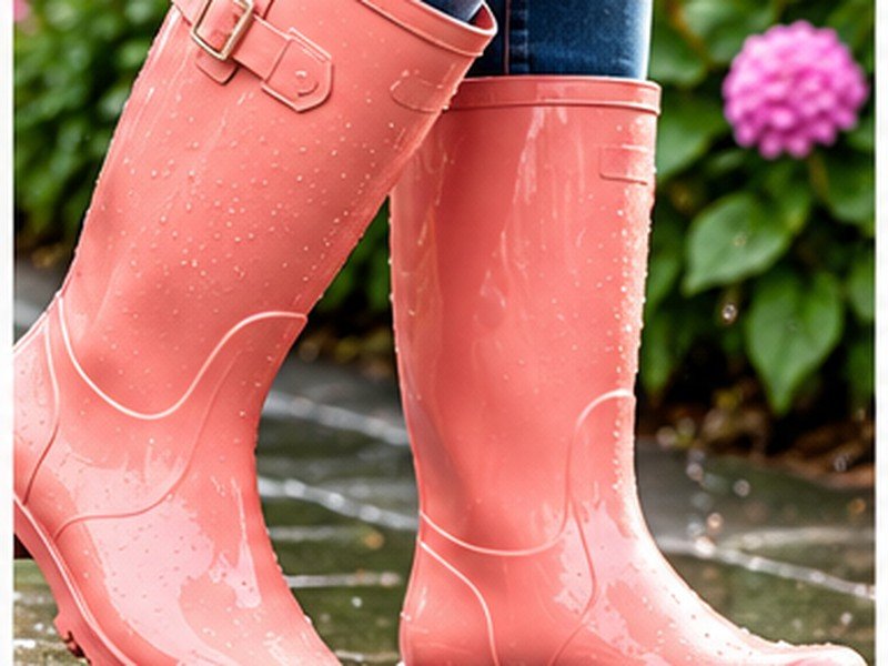 Women's rubber rain boots for retail lifestyle gardening and outdoor footwear collections