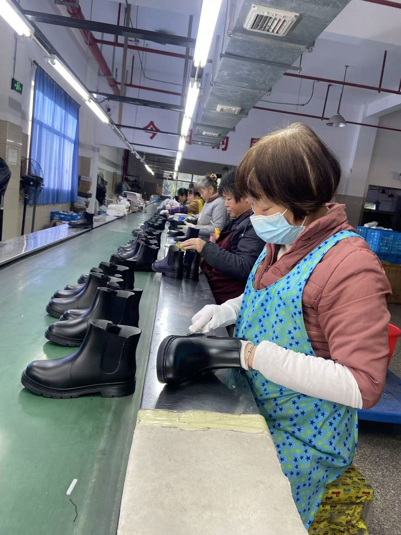 PVC rain boots assembly and processing